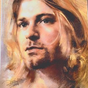 Vintage Kurt Cobain portrait canvas print